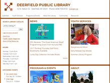 Tablet Screenshot of deerfieldpubliclibrary.org